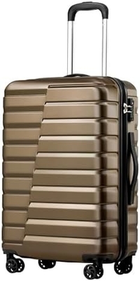 Maleta PC ABS TSA bagagem 3 peças Conjunto de fechadura giratório Carregar (azul azul)