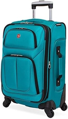 Bagagem flexível, preta, de 29 polegadas.
