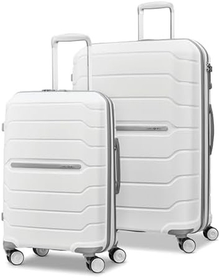 Lado duro expansível com rodas duplas, de 21 polegadas, branco