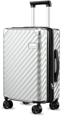 Carry On Baggage 22x14x9 Companhia aérea aprovada - 35L de policarbonato maleta de casca dura expansível com rodas giratórias