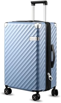 Carry On Baggage 22x14x9 Companhia aérea aprovada - 35L de policarbonato maleta de casca dura expansível com rodas giratórias