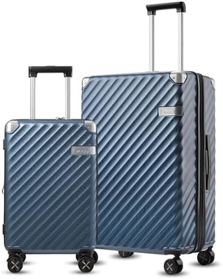 Carry On Baggage 22x14x9 Companhia aérea aprovada - 35L de policarbonato maleta de casca dura expansível com rodas giratórias