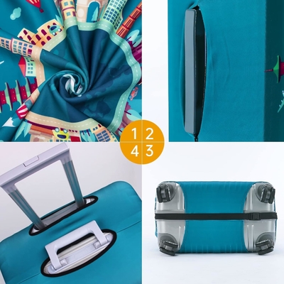 Protector de maleta de viagem para maleta Tsa aprovado, protector de maleta de maleta de 18 a 32 polegadas