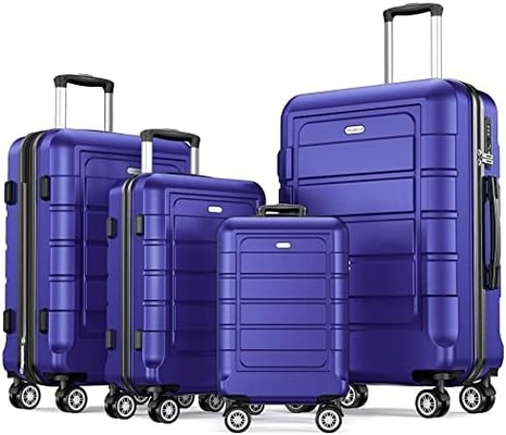 Conjunto de bagagem PC+ABS Expandivel Maleta durável Rodas duplas TSA Bloquear 3pcs Vinho tinto