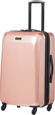 Moonlight Hardside bagagem expansível com rodas giratórias, ouro rosa, comprimido-médio 24 polegadas