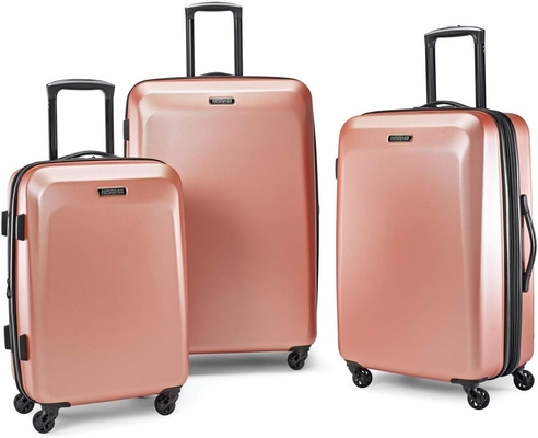 Moonlight Hardside bagagem expansível com rodas giratórias, ouro rosa, comprimido-médio 24 polegadas