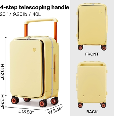 Bagagem Larga Manobra Luxo Design Valiança de Viagem de Rolamento PC Hardside com Alumínio Quadro Rodas Spinner ocos,