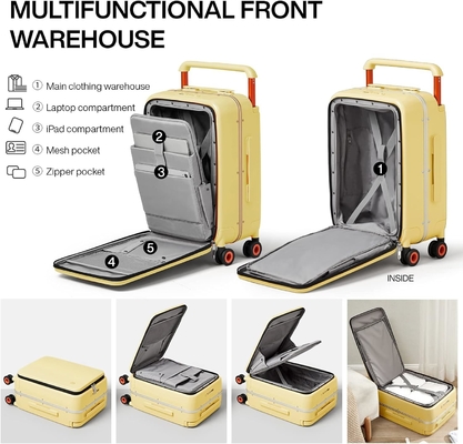 Bagagem Larga Manobra Luxo Design Valiança de Viagem de Rolamento PC Hardside com Alumínio Quadro Rodas Spinner ocos,