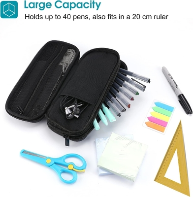 ProCase Casca de lápis de caneta, 2 camadas EVA Caixa de lápis de fechadura Bolsa de armazenamento de papelada de grande capacidade Organizador para escola