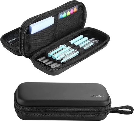 ProCase Casca de lápis de caneta, 2 camadas EVA Caixa de lápis de fechadura Bolsa de armazenamento de papelada de grande capacidade Organizador para escola