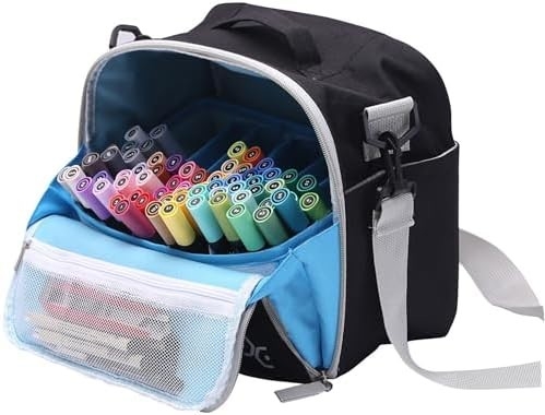 Armazenamento Saco de papel para canetas de marcação Caneta de pincel Lápis para colorir Livros Arte e artesanato Fontes Ferramentas Cosméticos, até 130 canetas