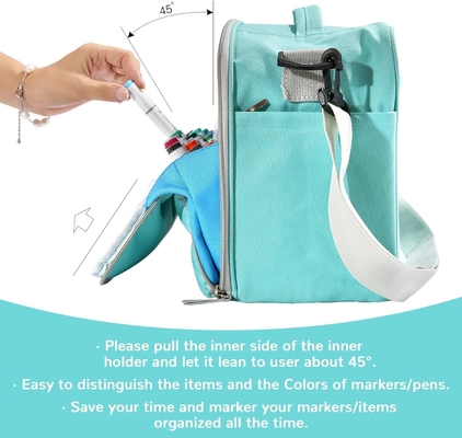 Armazenamento Saco de papel para canetas de marcação Caneta de pincel Lápis para colorir Livros Arte e artesanato Fontes Ferramentas Cosméticos, até 130 canetas