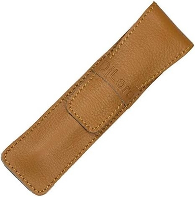 Porta-cabeça de caneta única Manga espessa de couro de grão integral de búfalo (tão claro de búfalo)
