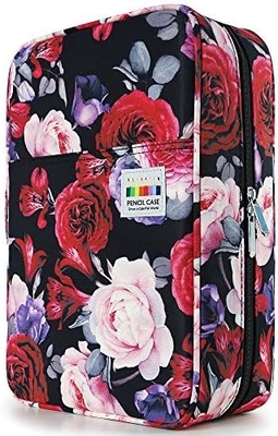 300 slots caixa de lápis de cor - organizador de caixa de caneta com envoltório e fecho, suporte de camadas múltiplas para Prismacolor caneta colorida