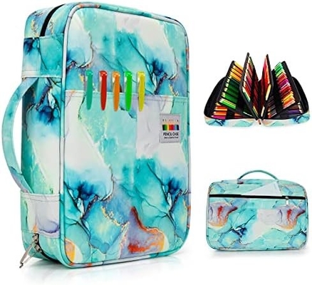 300 slots caixa de lápis de cor - organizador de caixa de caneta com envoltório e fecho, suporte de camadas múltiplas para Prismacolor caneta colorida