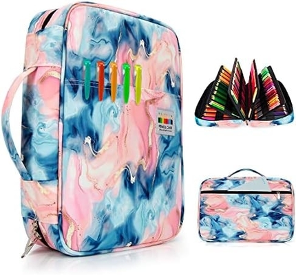 300 slots caixa de lápis de cor - organizador de caixa de caneta com envoltório e fecho, suporte de camadas múltiplas para Prismacolor caneta colorida