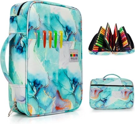 300 slots caixa de lápis de cor - organizador de caixa de caneta com envoltório e fecho, suporte de camadas múltiplas para Prismacolor caneta colorida