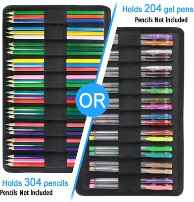 300 slots caixa de lápis de cor - organizador de caixa de caneta com envoltório e fecho, suporte de camadas múltiplas para Prismacolor caneta colorida