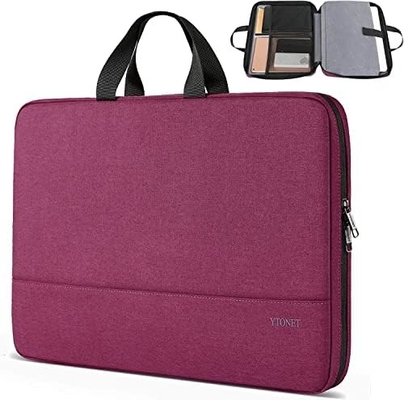 Caixa de portátil, 15.6 polegadas TSA Bolsa de portátil Laptop Manga de portátil Resistente à água Caixa de computador Laptop Carrying Case