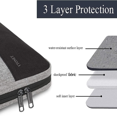 Caixa de portátil, 15.6 polegadas TSA Bolsa de portátil Laptop Manga de portátil Resistente à água Caixa de computador Laptop Carrying Case