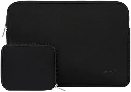 Manga de laptop Compatível com MacBook Air/Pro, notebook de 13 a 13,3 polegadas, saco de neoprene com caixa pequena, albaricoque