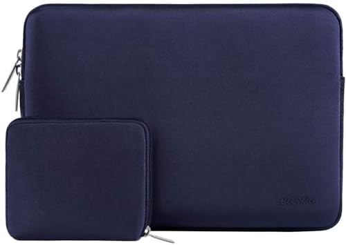Manga de laptop Compatível com MacBook Air/Pro, notebook de 13 a 13,3 polegadas, saco de neoprene com caixa pequena, albaricoque