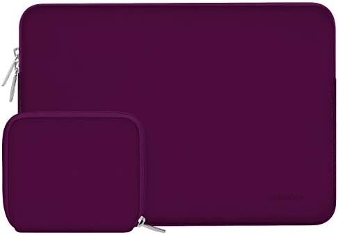 Manga de laptop Compatível com MacBook Air/Pro, notebook de 13 a 13,3 polegadas, saco de neoprene com caixa pequena, albaricoque