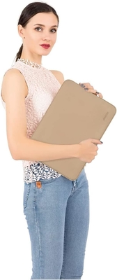 Manga de laptop Compatível com MacBook Air/Pro, notebook de 13 a 13,3 polegadas, saco de neoprene com caixa pequena, albaricoque