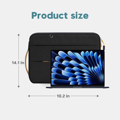 Adequado para,MacBook Pro 13-14 polegadas, PET reciclado laptop carregando caixa com alça e bolso de acessórios