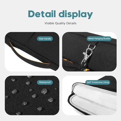 Adequado para,MacBook Pro 13-14 polegadas, PET reciclado laptop carregando caixa com alça e bolso de acessórios