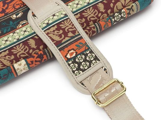 Saco portátil concebido para portáteis de 12,5 a 14 polegadas com tecido de lona impressa interior acolchado e várias opções de transporte