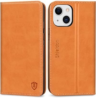Caixa dobrável de carteira de couro Selo magnético RFID bloqueio porta slot de cartão Caixa totalmente protegida compatível com iPhone 13