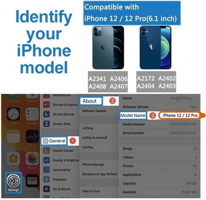 Caixa de carteira do iPhone 12 Pro/iPhone 12 com cabine, saco cruzado com fecho, pulseira, caixa de carteira blindada com RFID...