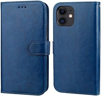 Compatível com iPhone 12 / Pro caixa de carteira com suporte de cartão PU stand de couro resistente a choques pulseira cinto clamshell 6,1 polegadas