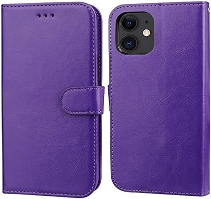 Compatível com iPhone 12 / Pro caixa de carteira com suporte de cartão PU stand de couro resistente a choques pulseira cinto clamshell 6,1 polegadas