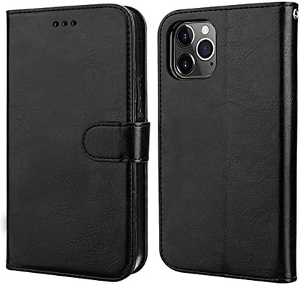 Compatível com iPhone 12 / Pro caixa de carteira com suporte de cartão PU stand de couro resistente a choques pulseira cinto clamshell 6,1 polegadas