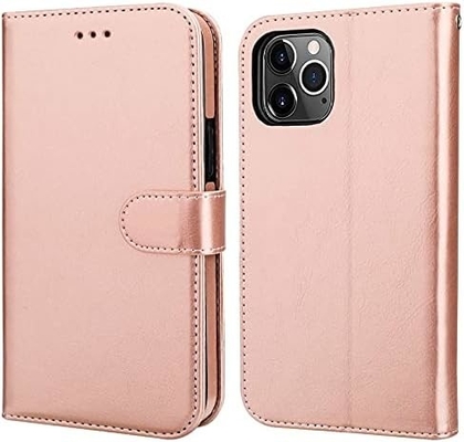 Compatível com iPhone 12 / Pro caixa de carteira com suporte de cartão PU stand de couro resistente a choques pulseira cinto clamshell 6,1 polegadas