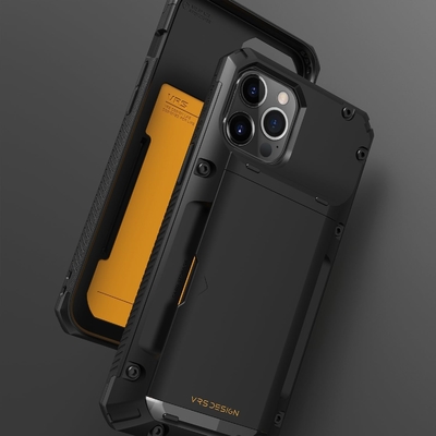 Para o iPhone 12 Pro Max com [4 cartões]Porta-moeda de cartão de crédito sólido premium para o iPhone 12 Pro Max de 6,7 polegadas