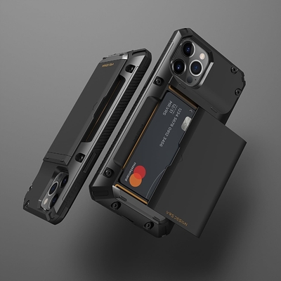 Para o iPhone 12 Pro Max com [4 cartões]Porta-moeda de cartão de crédito sólido premium para o iPhone 12 Pro Max de 6,7 polegadas
