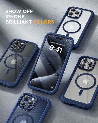 Magnético para iPhone 12 Pro Max Case Corpo inteiro Protector de tela de vidro incorporado &amp; Protector de câmera