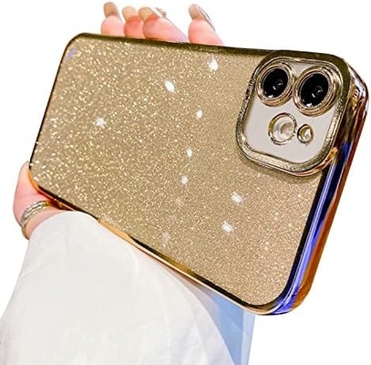 iPhone 12 Pro Max design de caixa transparente, built-in brilho luxo papel brilhante, pop e bonito