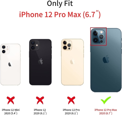 iPhone 12 Pro Max design de caixa transparente, built-in brilho luxo papel brilhante, pop e bonito