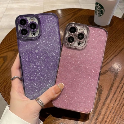 iPhone 12 Pro Max design de caixa transparente, built-in brilho luxo papel brilhante, pop e bonito