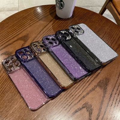 iPhone 12 Pro Max design de caixa transparente, built-in brilho luxo papel brilhante, pop e bonito