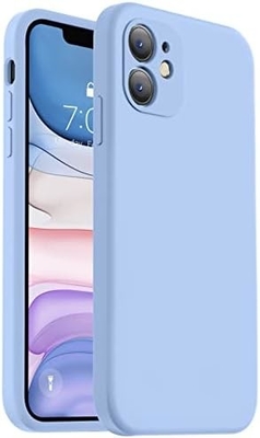 Compatível com caixa do iPhone 11, Silicone líquido com bordas quadradas.