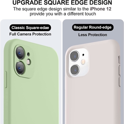 Compatível com caixa do iPhone 11, Silicone líquido com bordas quadradas.