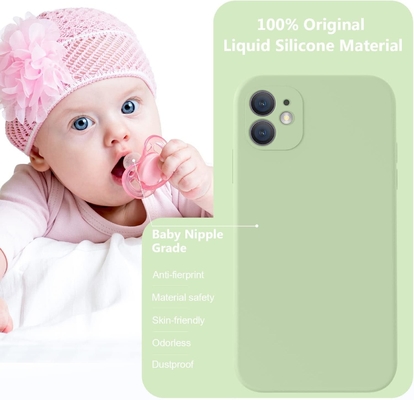 Compatível com caixa do iPhone 11, Silicone líquido com bordas quadradas.