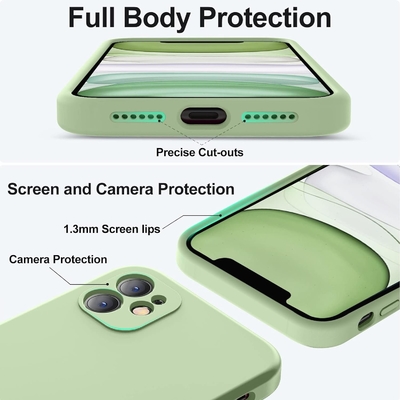 Compatível com caixa do iPhone 11, Silicone líquido com bordas quadradas.