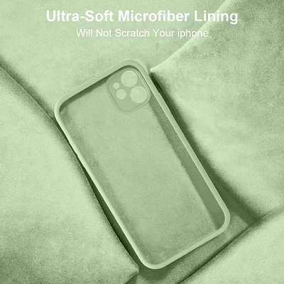 Compatível com caixa do iPhone 11, Silicone líquido com bordas quadradas.