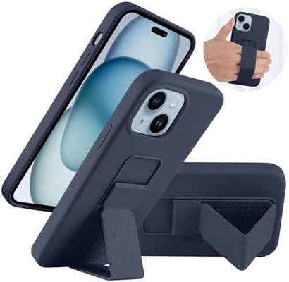 Caixa de kickstand de silicone compatível com a caixa do iPhone 11 (6,1 polegadas) Stand vertical e horizontal